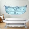 Foldable Baby Bath Tub For Infants With Frame, Thermometer & Insert Pad Ricokids