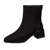 2024 Autumn Winter Women Boots Square Toe Chunky Heel Women Shoes Ankle Boots for Women Winter Platform Suede Shoes Zapatos