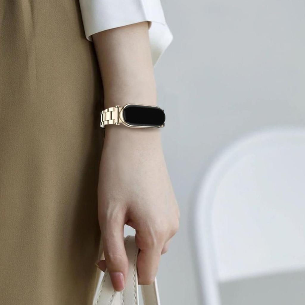 Ремешок для Mi Band 9 для браслета Mi Band 8 Для браслета Xiao mi Band 8 Ремешок для часов из нержавеющей стали для Mi Band 7 6 5 3 4 Металлический ремешок