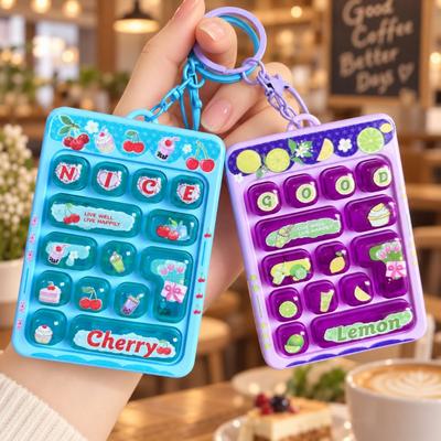 Creative Style Decompression Button Toy 14Key Keyboard Keychain Popular Pendant