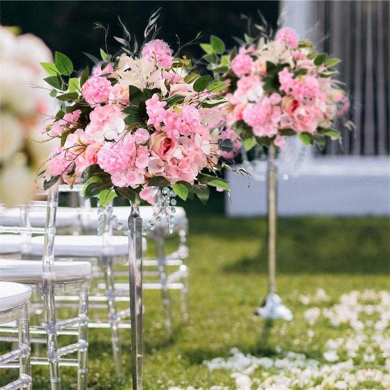 1 шт. 40 см цветочные шары, свадебные розы, центральные элементы, искусственные цветы, искусственные цветочные композиции для свадебной вечеринки, украшения для стола, сделай сам