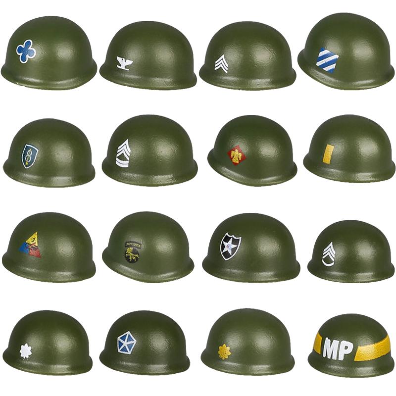 Военный Строительный Блок Набор Военные Принадлежности Waffen Аксессуар Солдат Полковник Шлем Оружие Винтовка M16 Waffen Коробка Боеприпасы Кирпич Игрушка