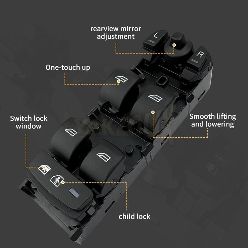 For Volvo XC90 XC60 V90 V60 S60 S90 Front Left Master Driver Side Electric Power Lifter Window Switch Button Car Parts 31433407