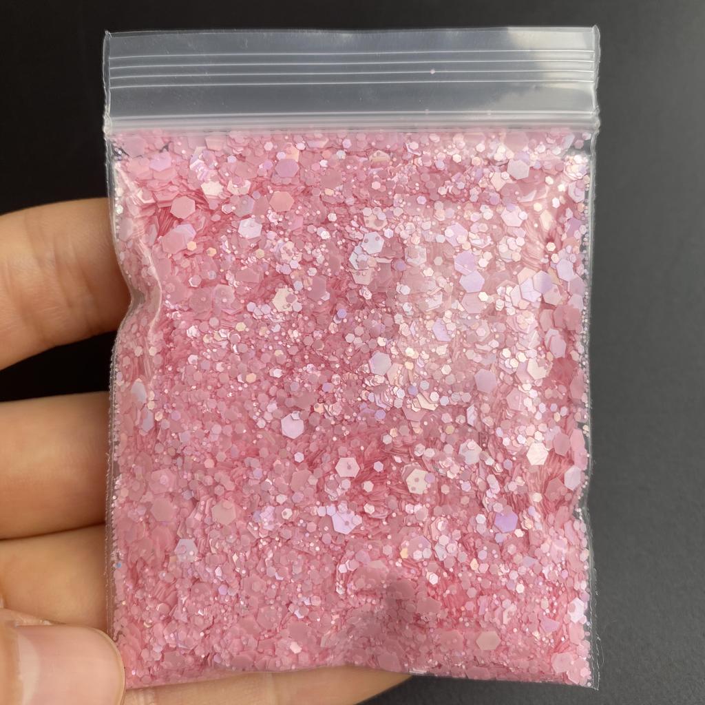 New Holographic Chunky Mix PET Glitter High Sparkling Polyester Macaroon Glitter for Crafts Nails