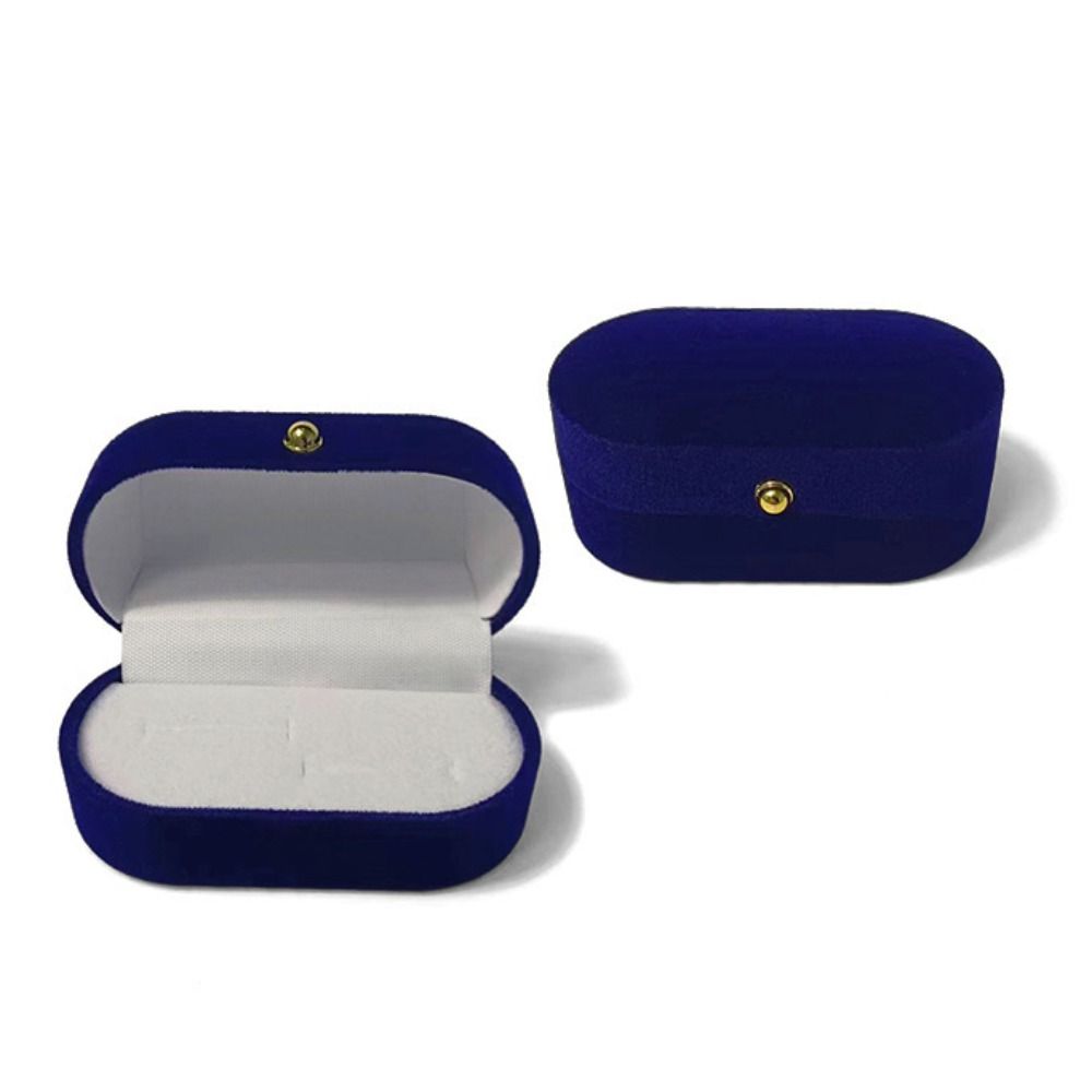 Бархатная витрина для ювелирных изделий, коробка для парных колец, коробка для серег в винтажном стиле, коробка для колец с двумя прорезями