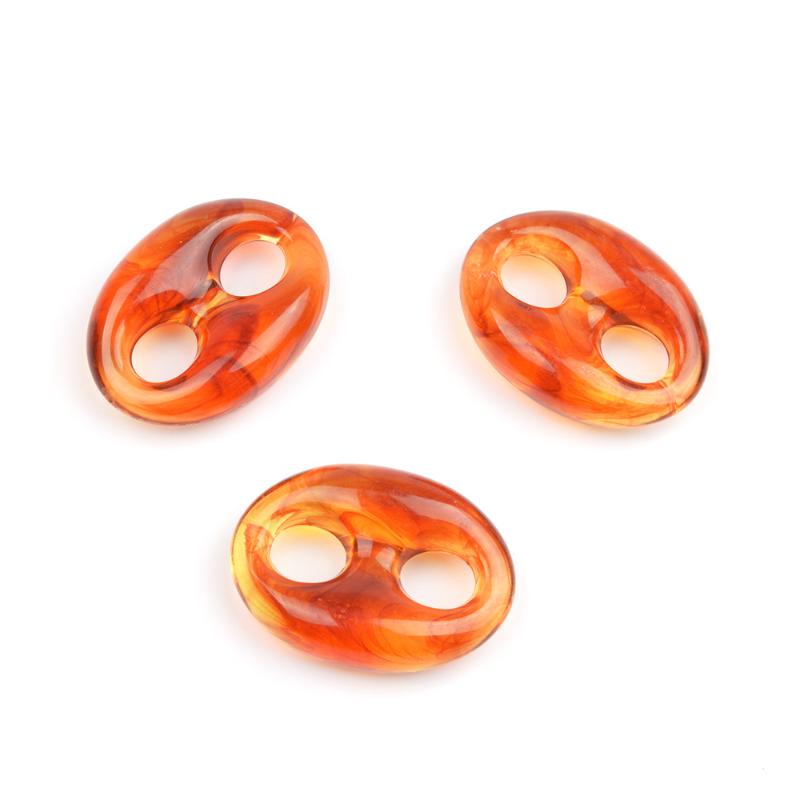 3Pcs 30X41Mm Vintage Acrylic Geometric Beads Diy Necklace Bracelet Garment Bag Accessory Material