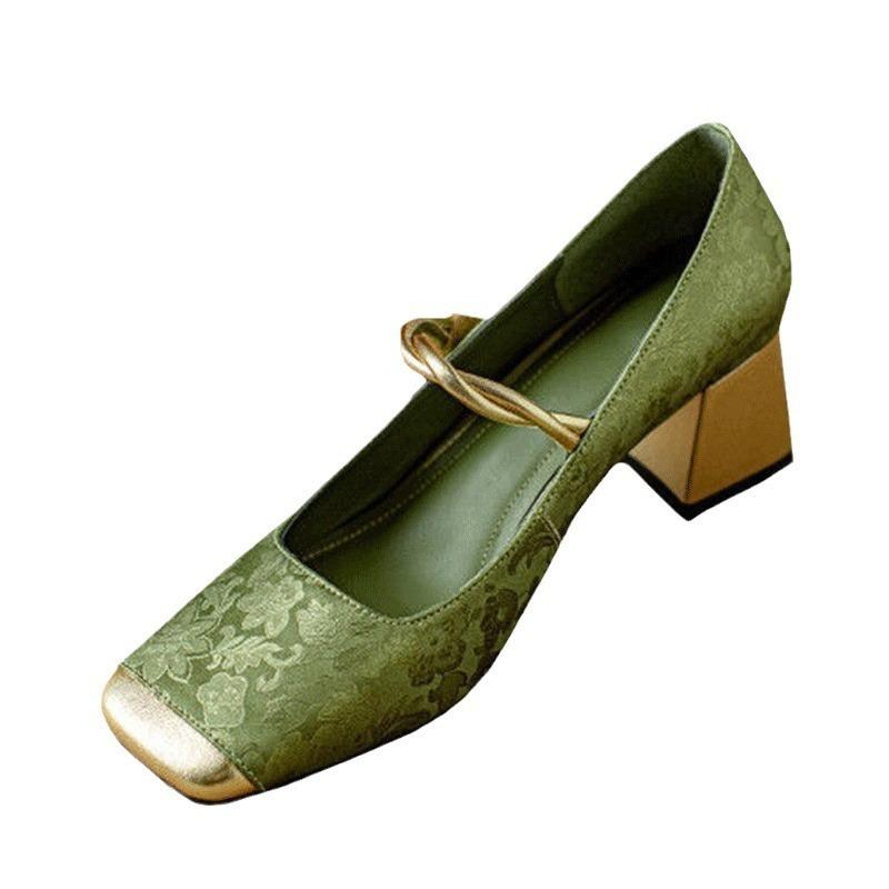 Модные женские мягкие и удобные балетки Женские ретро на среднем каблуке Женская мода На все случаи жизни Zapatos De Mujer Обувь Лолиты