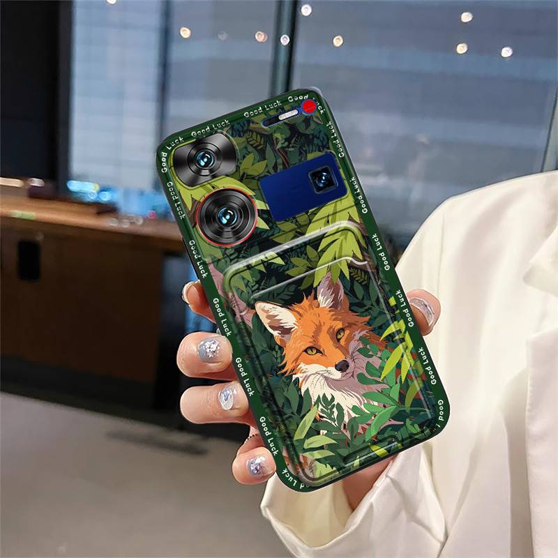 Защитная задняя крышка чехол для телефона для ZTE Nubia Z60 Ultra ТПУ милый силиконовый прочный слот для карт мягкий чехол сумка для карт граффити