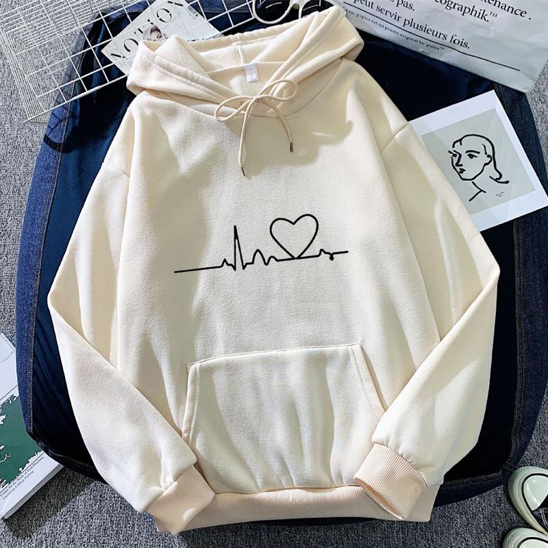 2024 Новая мода плюшевый печатный женский свободный свитер с капюшоном и пуловер