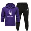 2025 Classic Leisure Set Autumn New Spider Personalized Pattern Printed Hoodie Set