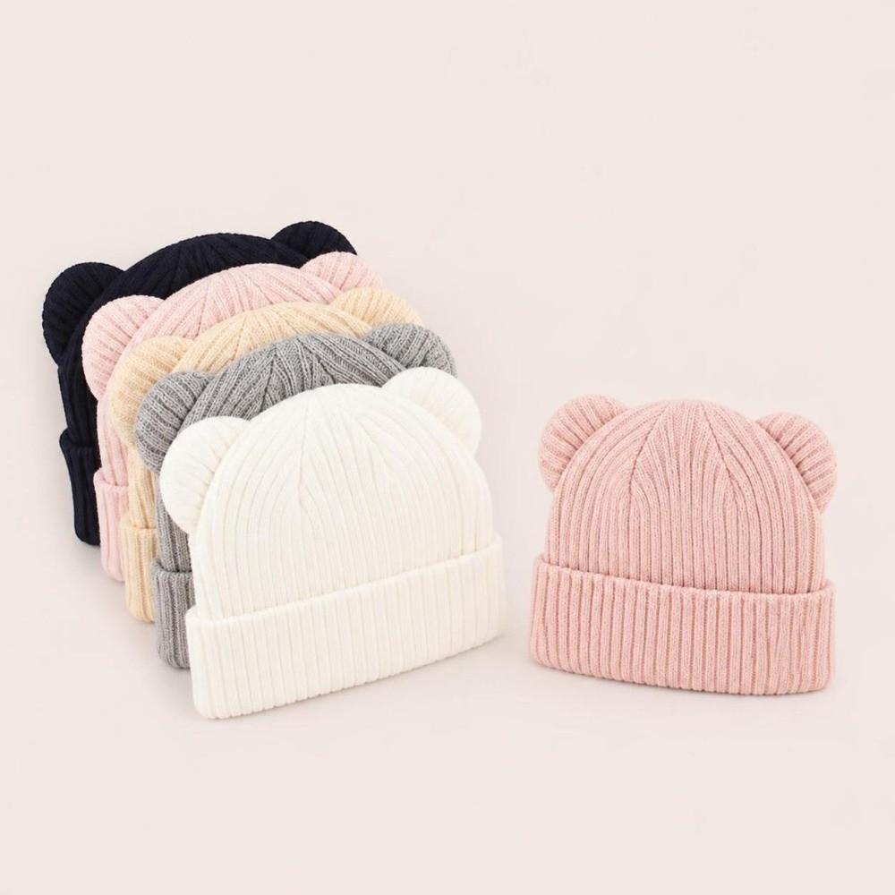 Cartoon Bear Ears Baby Beanie Windproof Ear Protection Hat Toddler Beanie Autumn Winter Season