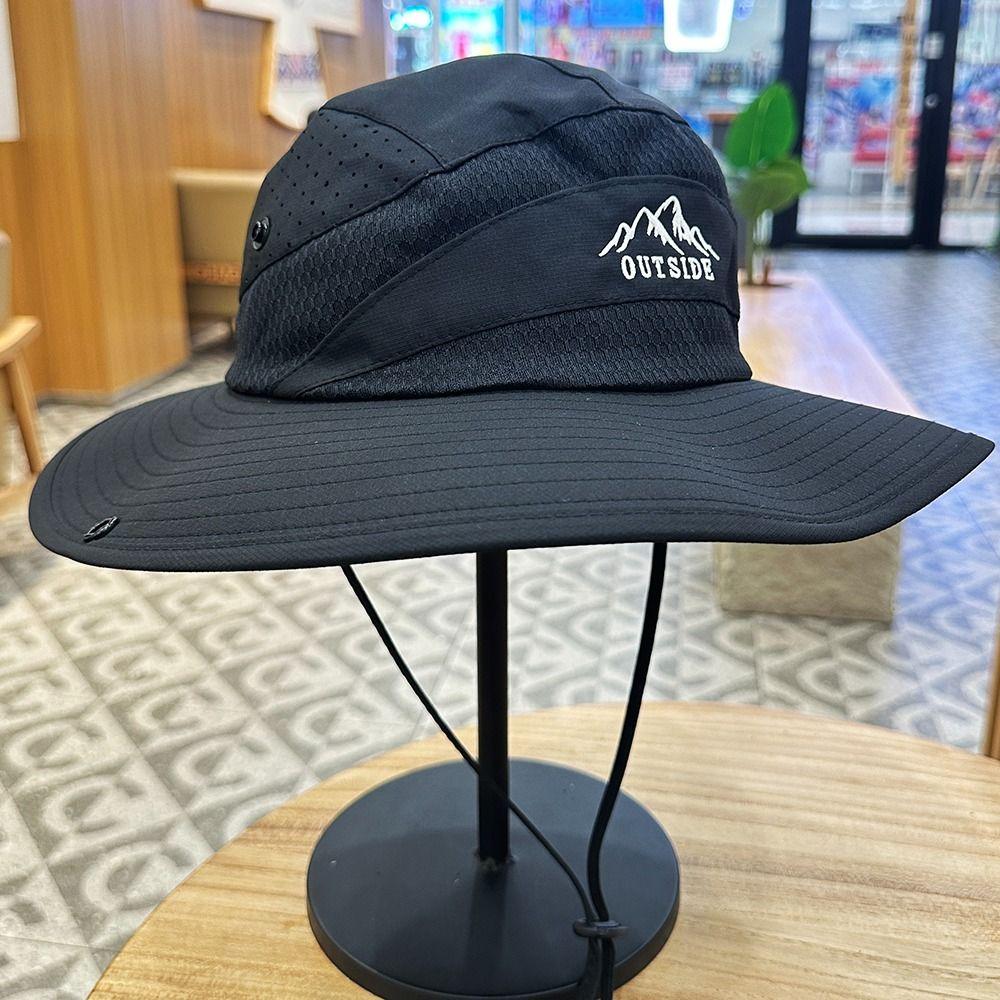 Quick-dry Men Fisherman's Hat Nylon Sun Hat Simple Folding Bucket Hat  Summer