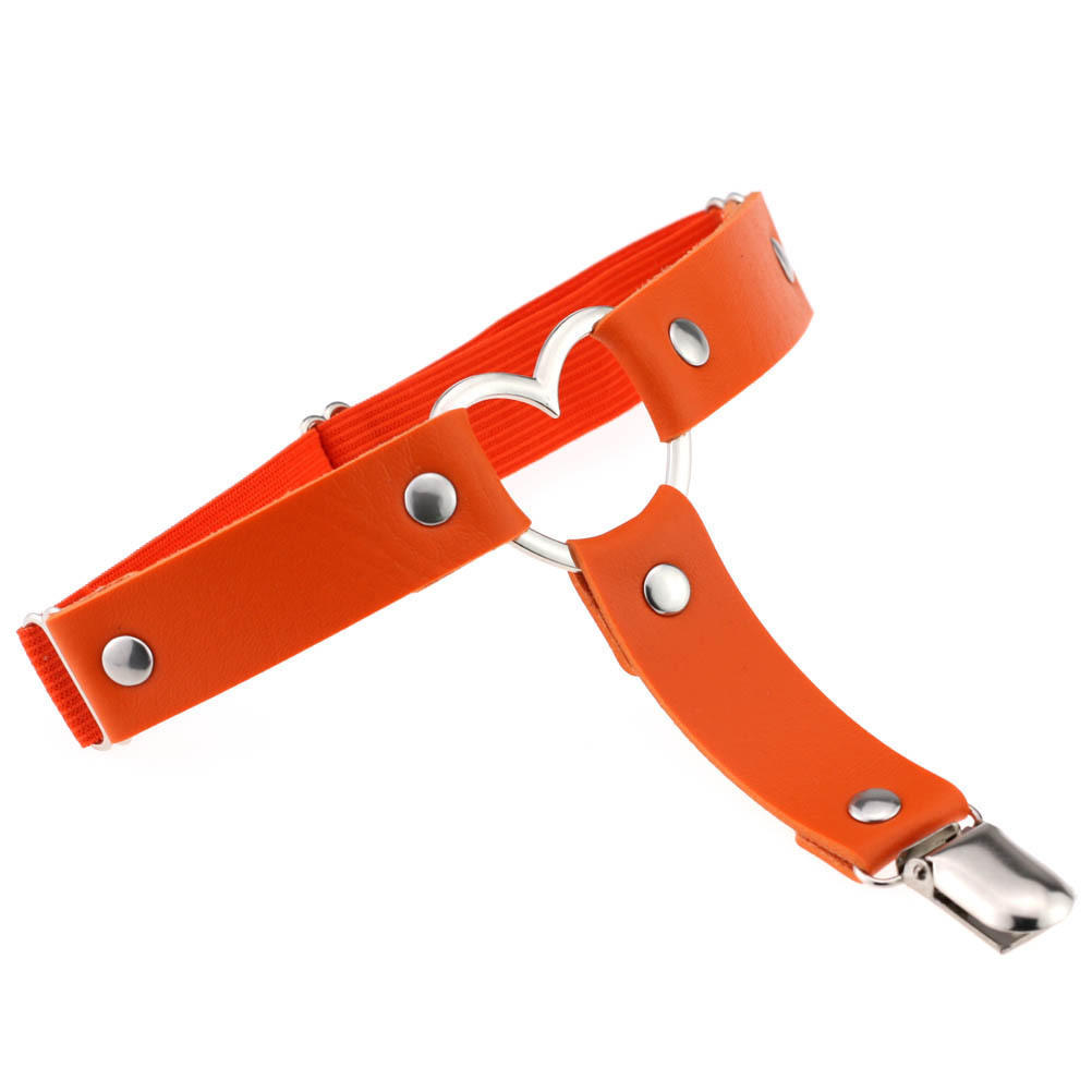 1 шт. Женский сексуальный панк гот сердце ПУ кожа эластичная подвязка для ног кольцо на бедро аксессуар для одежды подвязка для ног сексуальные чулки подвязки