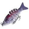 Mini Multi-Section Fish Luya Simulation Stainless Steel Crank Lure Artificial Hard Bait 5cm 2g Broken 6-Section with Hooks
