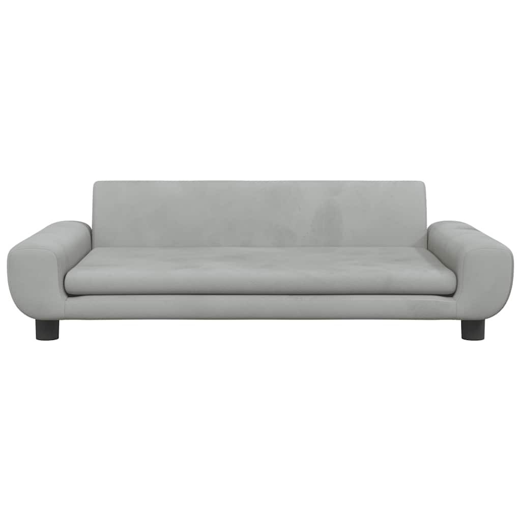 vidaXL Dog Bed, Light Gray, 100 x 54 x 33 cm, Velvet