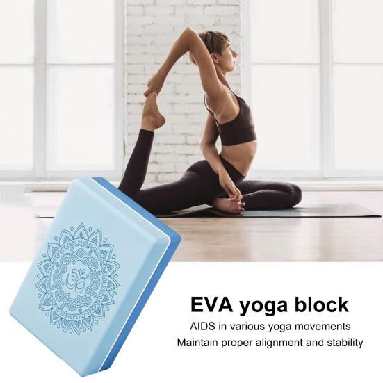 2Pcs Yoga Sports Block Premium High Density EVA Foam Block with Free Guide To Support & Deepen Poses