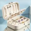 Fashion Portable Jewelry Box Jewelry Storage Rack Display Travel Jewelry Box Button Leather Storage Zipper Jewelry