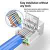 Модуль-коннектор Cat6 RJ45 Keystone Jack Ethernet без инструментов, не требует обжима, совместим с LAN-кабелями Cat5, Cat5e, сетевой адаптер для настенной розетки