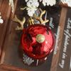 2PCS Christmas Tree Ornaments Pendant Decorations Elk Scene Layout Drop Shot Red Elks Diameter Balls Festival Gift