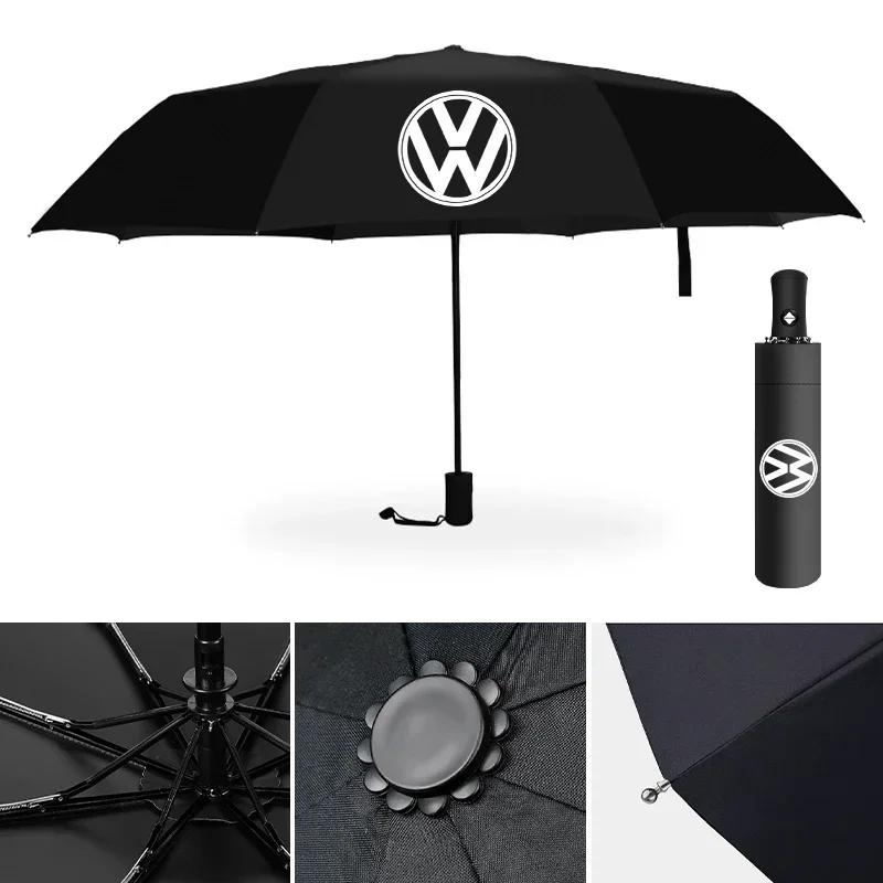 PET1 Для VOLKSWAGEN VW Новая Jetta VW Для Volkswagen Логотип Автомобиля Складной Зонт Аксессуары Защита от УФ для VW Scirocco Polo T5 Passat b6 Вперед