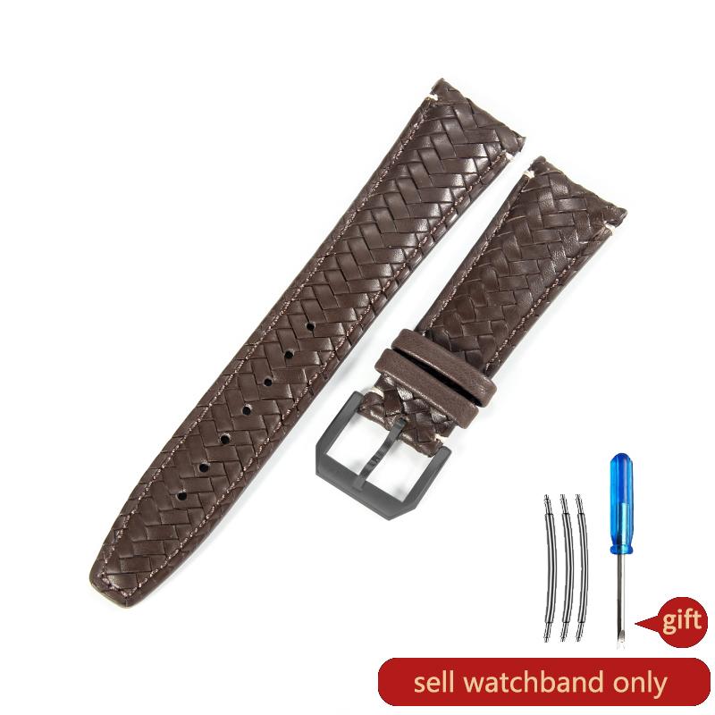 Для IWC Portuguese Series IW503312 IW500713 IW371614 Эластичные Водонепроницаемые Влагостойкие Плетеные Ремешки из Натуральной Коровьей Кожи 20 22 мм