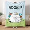 Moomin Theme Printed Blanket - Perfect for Couch, Bed, Travel & Outdoor Use | Machine Washable, Cozy & Durable.