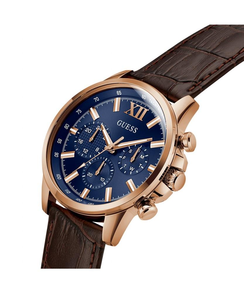 Geseusigye Blue Leather Walker (Gw0901G3) Men'S Watch