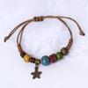 Ручной работы керамический браслет с бусинами этнического стиля, аксессуар-цепочка на запястье, плетеное украшение-шарм