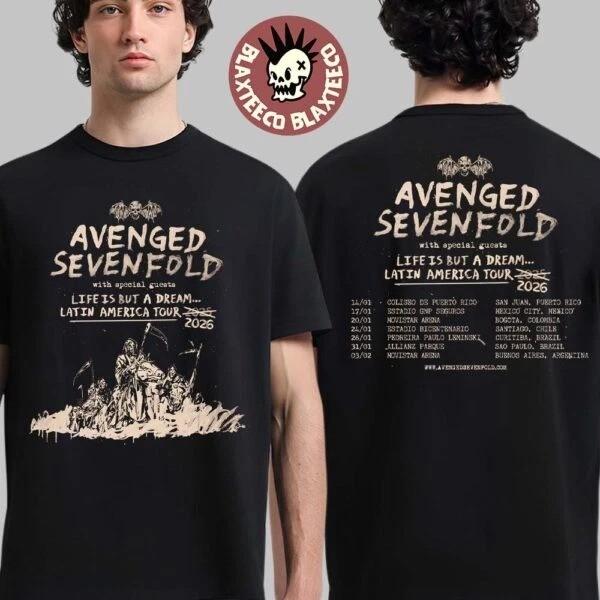 Avenged 1Sevenfold Life Is But A Dream Тур по Латинской Америке 2026 Даты Футболка
