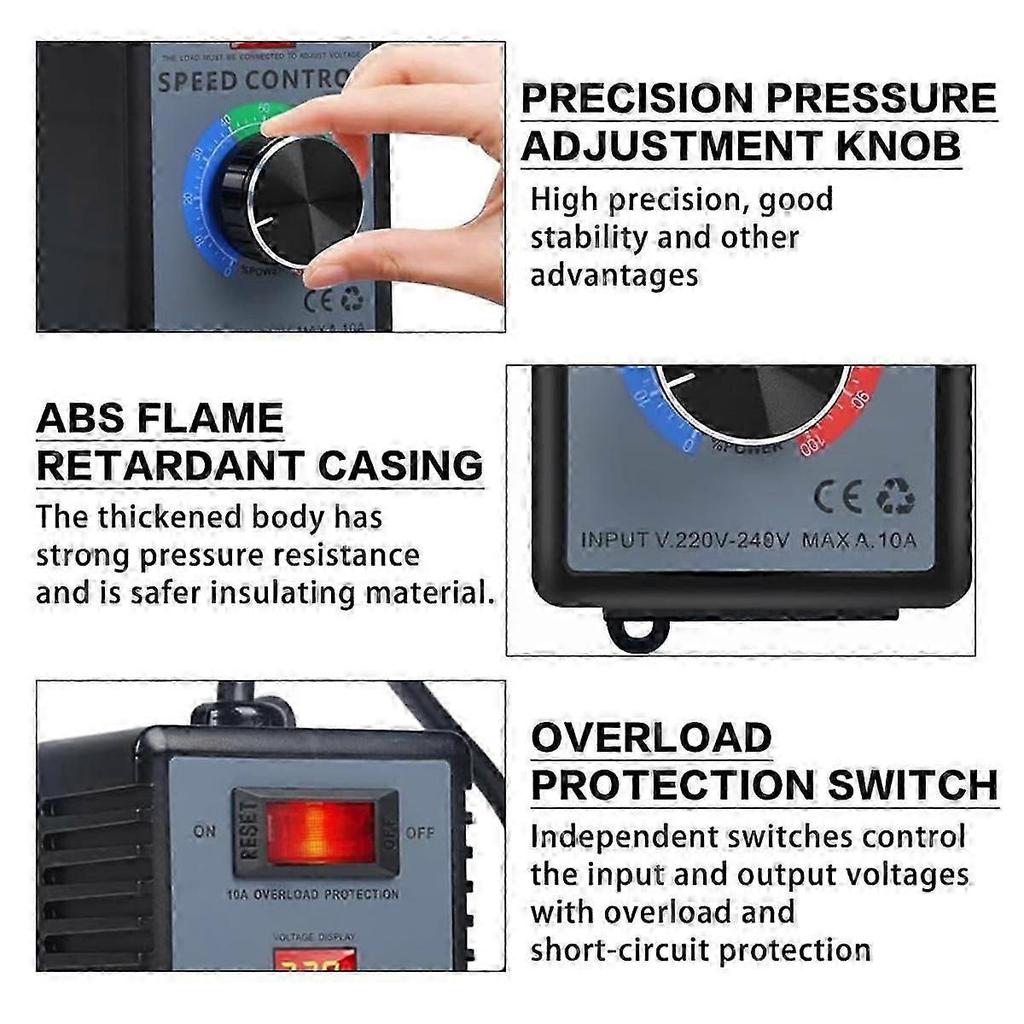 230V Speed Controller Frequency Converter Motor Regulator with Digital Display and Overload Protection for Industrial Equipment
