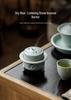 Sky Blue Ru Kiln Zen Sandalwood Incense Plate – Creative Chinese Indoor Ornament.