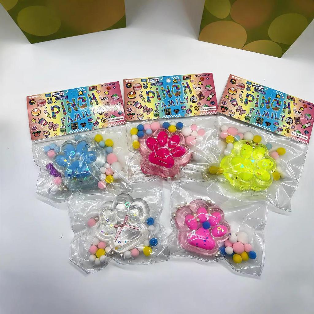 Super Soft Crystal Cat Paw Stress Relief Squeeze Toy