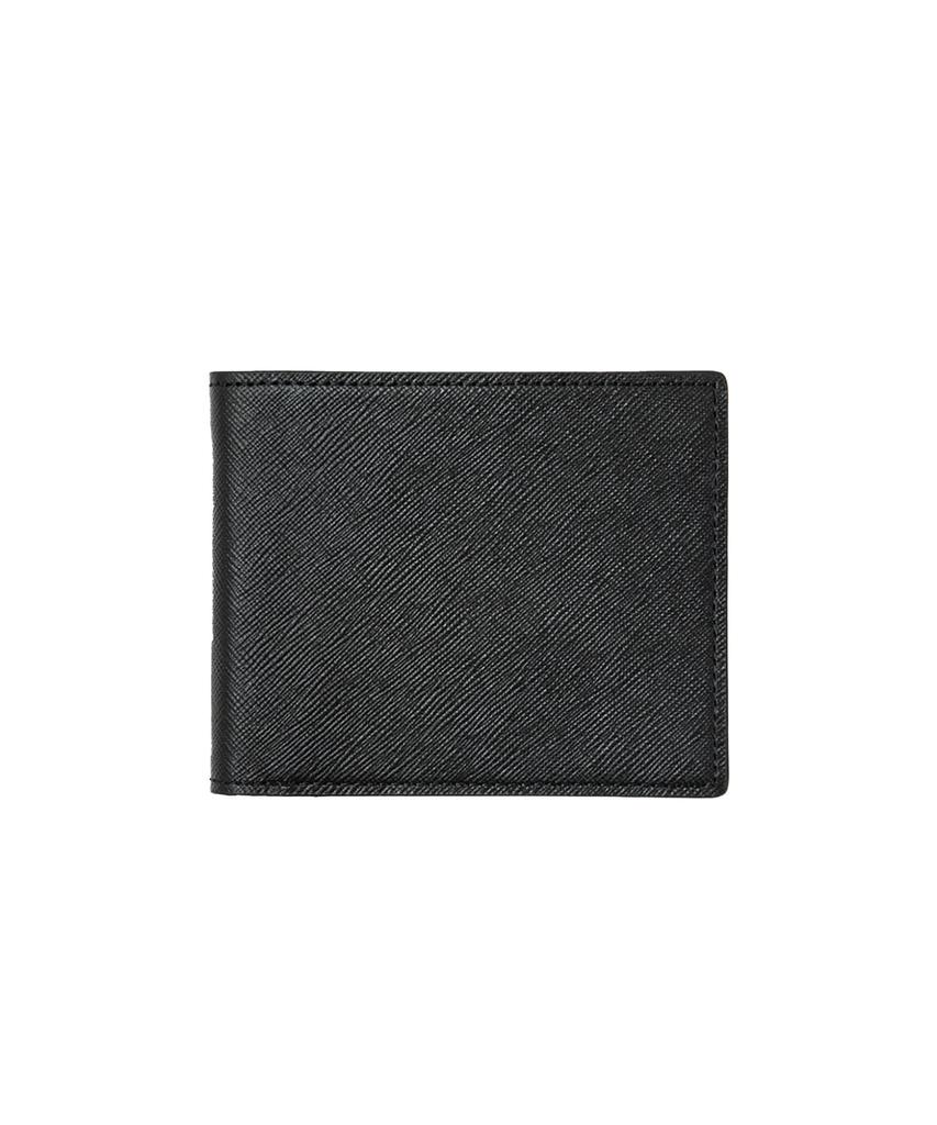 Brooks Brothers Cow Leather Two-Tone Wallet 330000715 Black One Size