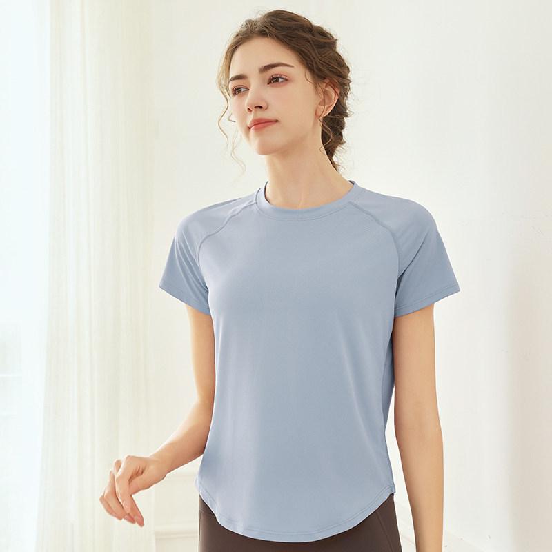 Women's Breathable Mesh Back Short Sleeve Sports T-shirt for Yoga & Running - Quick Dry, Flaw Concealing, Loose Fit