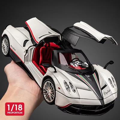 1:18 Pagani Huayra Dinastia Super Sports Car Alloy Model Car Toy Литой металлический игрушечный автомобиль со звуком и светом, детский автомобиль