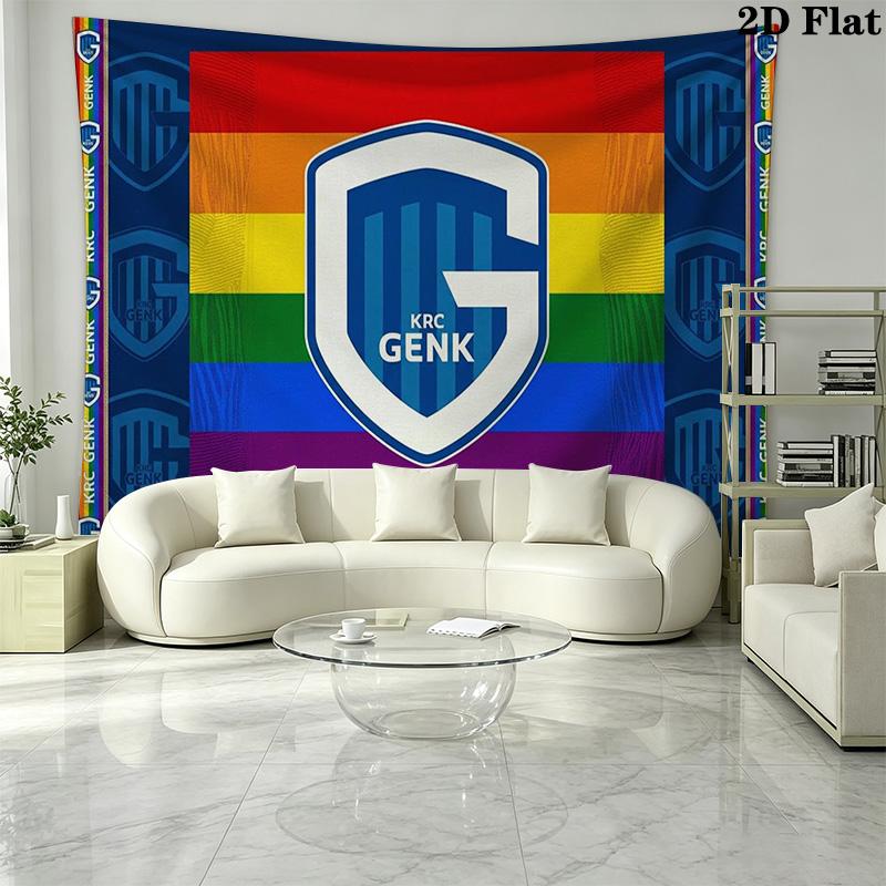 KRC Genk Wall Tapestry Aesthetic Wall Hanging Printed Fabric Blanket Decorative Tapestries for Bedroom Living Room Home Decor