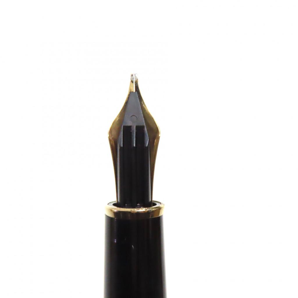 Отличная перьевая ручка MONTBLANC Meisterstck Classic белая звезда Черное золото 14K мужская Б/У