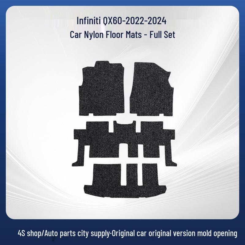 Exquisite Quality Nylon Custom Black Driving Floor Mats for Infiniti QX60-2024 Models