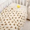 Breathable Gauze Baby Swaddle Blanket Double-Layered Baby Quilt Cute Baby Swaddle Wrap  Infant Bath