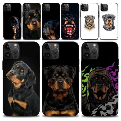 Милый чехол для телефона с собакой-ротвейлером iphone15 14 13 12 11 Pro Max Mini X 7 8, мягкий чехол