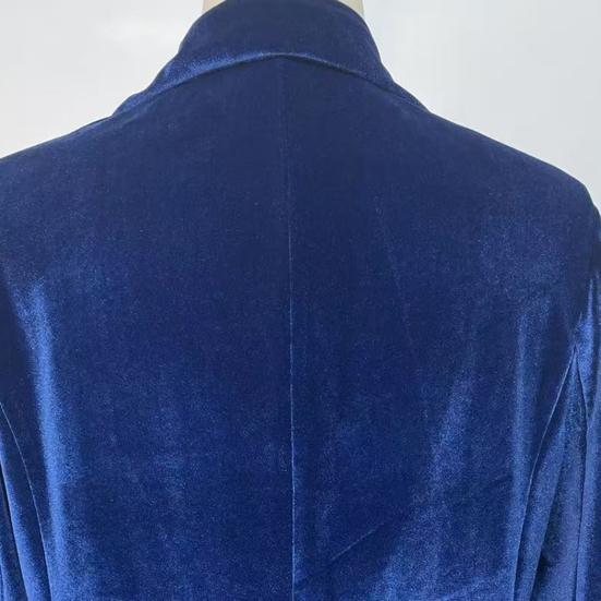 Бархатный пиджак золотого цвета с лацканами, длинными рукавами и одной пуговицей, пиджак с карманами с клапанами, приталенного кроя, с трехмерным пошивом, верхняя одежда