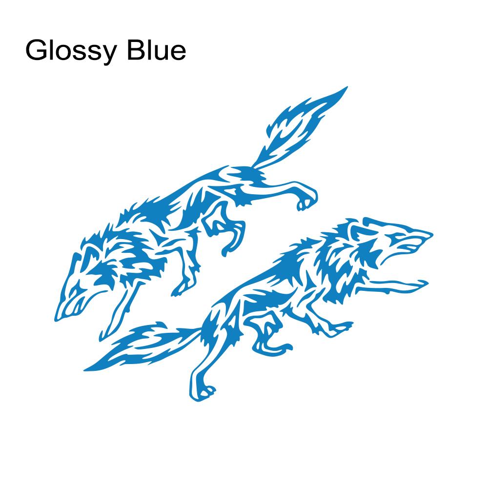 2Pcs Universal Car Body Door Side Vinyl Film Sticker Wolf Totem Series Pattern Personalized Auto Decor Decals Tuning Accessories