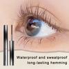 2Pcs Waterproof Liquid Mascara with Washable Brush Head Quick Drying 3D Curling Lash Mascara Non-Smudge & Long Lasting Natural Lengthening Bristleless