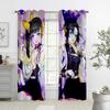 Японская классика - кровавые аниме узоры напечатанные шторы, анимация, спальня, детская комната кармашки декоративные шторы