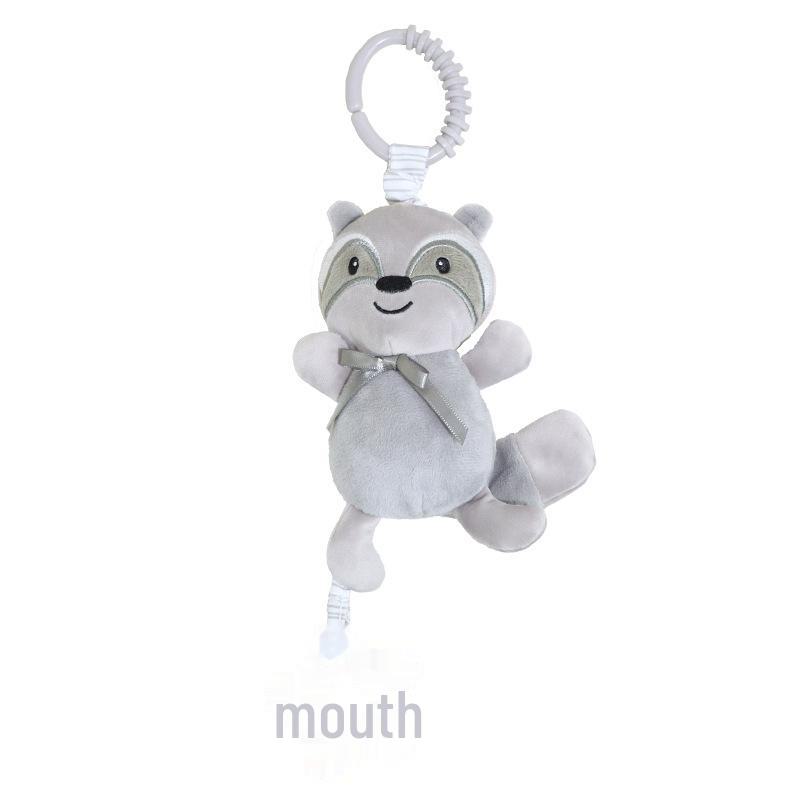 Подвеска на коляску с музыкой и прорезывателем - успокаивающая игрушка для новорожденных