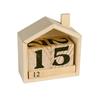 Perpetual Wooden Calendar House 7.3 X 3.4 X 7.8 Cm