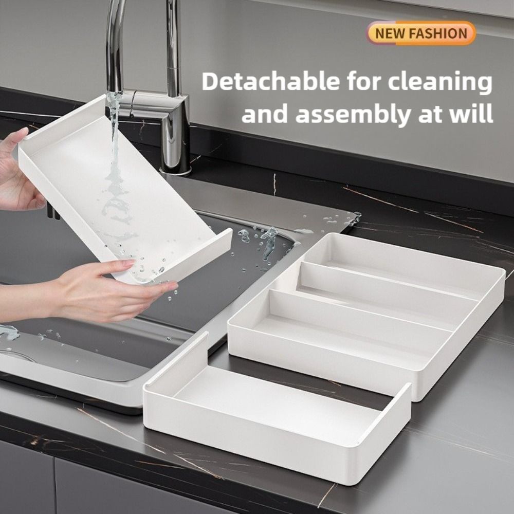 Пластиковый органайзер для ящика, регулируемый лоток-держатель для столовых приборов, разделитель для ящика