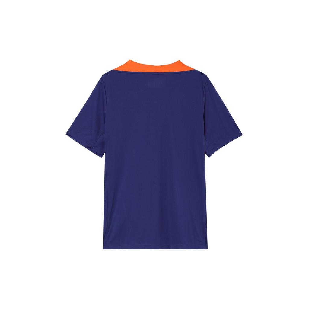 Nike Netherlands Strike Soft Comfortable Moisture Wicking Retro Jersey Knitted Short Sleeve Football Shirt Men Tops Deep-Navy Safety FJ2925-455