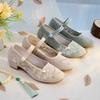 Ruoyan, the New Square Heel Is Matched with Cheongsam, New Chinese Hanfu Shoes, Versatile Ethnic Style Single Shoes, Embroidered Shoes.