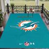 Crystal Velvet Rug with Miami Dolphins Design, Soft Non-Slip Floor Mat for Living Room Bedroom Decor